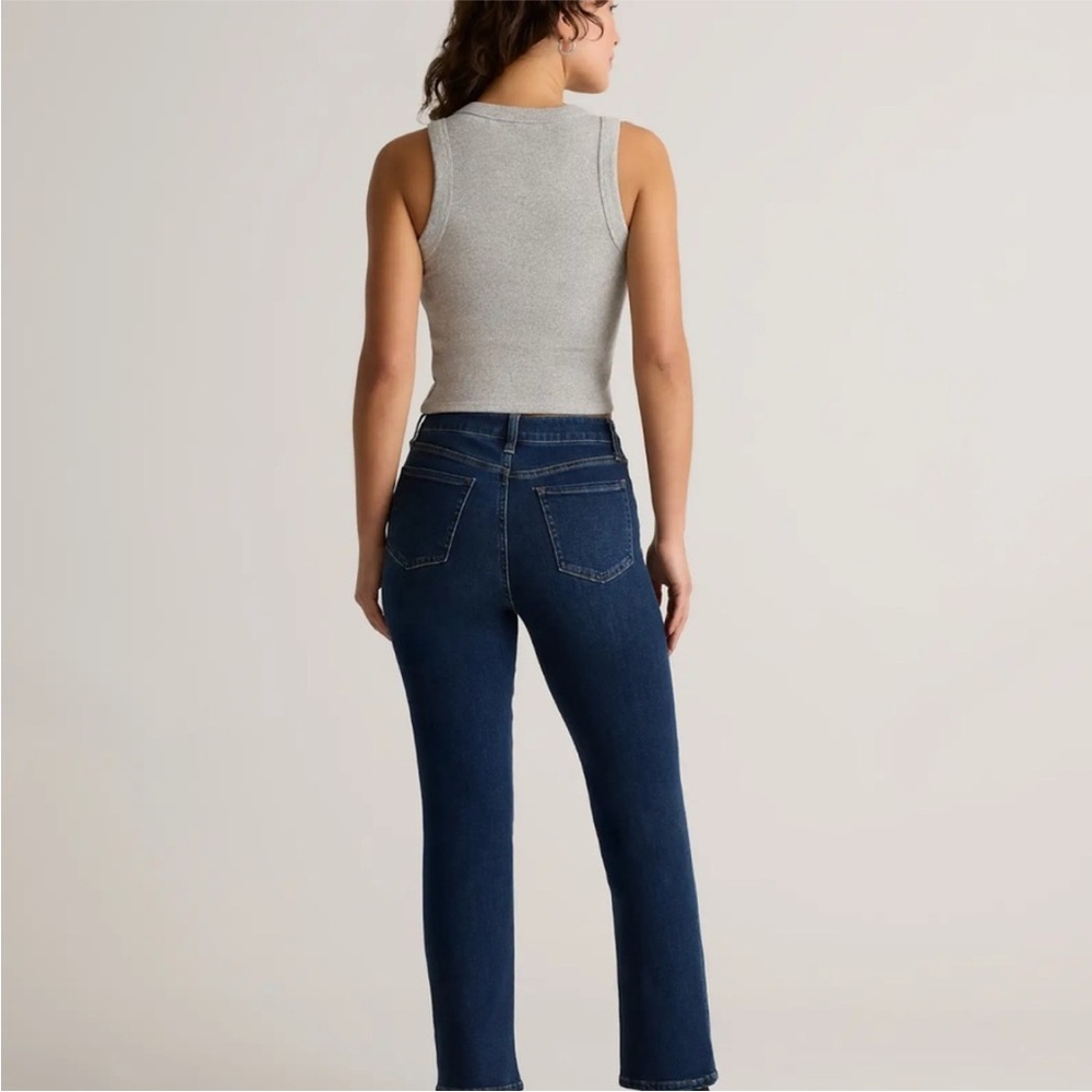 Quince Dark Blue Stretch High Rise
Straight Women's Jeans - Picture 2 of 7